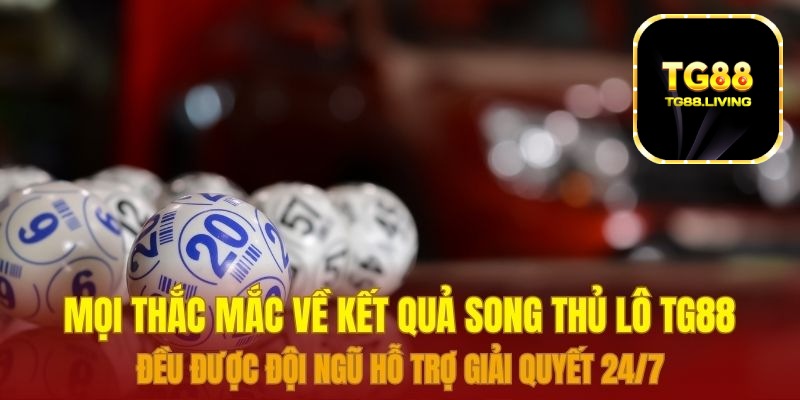 Mọi thắc mắc về kết quả song thủ lô TG88 đều được đội ngũ hỗ trợ giải quyết 24/7