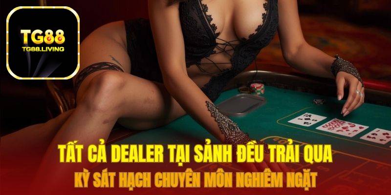 Tất cả Dealer tại sảnh đều trải qua kỳ sát hạch chuyên môn nghiêm ngặt
